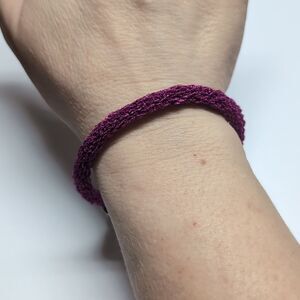 453 Purple Tennis Bracelet with‎ Silver Hardware